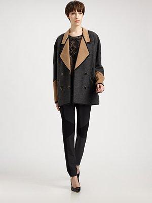Bi-color Wool/camel Coat