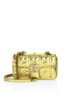 Gucci Mini Gg Marmont Metallic Matelasse Leather Chain Shoulder Bag