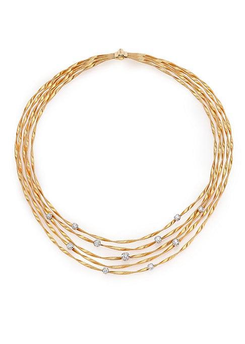 Marco Bicego Marrekech Diamond & 18k Yellow Gold Multi-strand Necklace