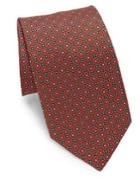 Eton Red Printed Medallion Tie