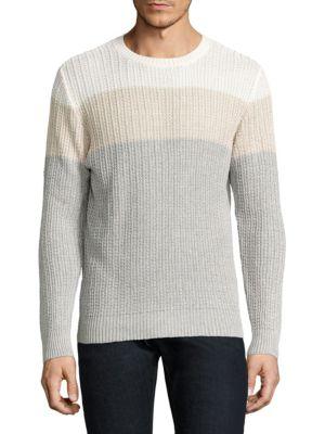 Eleventy Colorblock Rib-knit Sweater