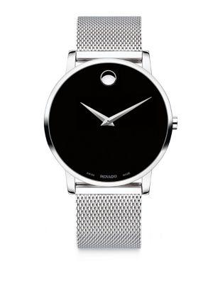 Movado Museum Classic Stainless Steel Mesh Bracelet Watch