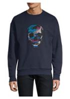 The Kooples Camouflage Skull Crewneck Sweatshirt