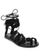 Ancient Greek Sandals Fteroti Wing Suede Gladiator Sandals