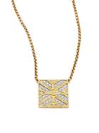 John Hardy Modern Chain Diamond & 18k Yellow Gold Pendant Necklace
