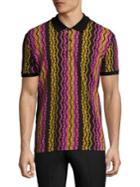 Versace Collection Geometric Cotton Polo