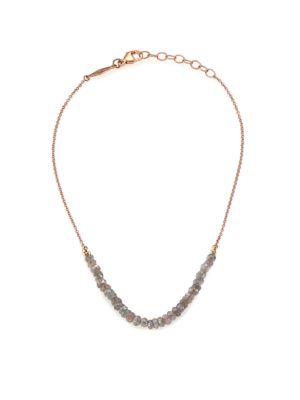 Jacquie Aiche Labradorite & 14k Rose Gold Beaded Anklet