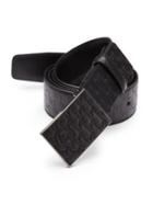 Montblanc Embossed Leather Belt