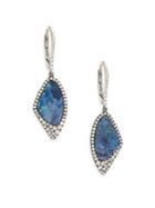 Meira T Boulder Opal, Diamond & 14k White Gold Drop Earrings