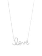 Sydney Evan Diamond And 14k White Gold Love Necklace