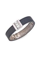 Majorica Amazona 5mm Mabe Pearl Leather Magnetic Bracelet