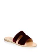 Ancient Greek Sandals Apteros Velvet Slide Sandals