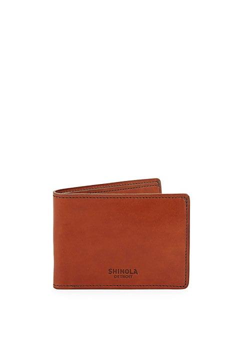 Shinola Slim Leather Bi-fold Wallet