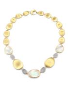 Marco Bicego Lunaria White Mother-of-pearl & Diamond Pave Station Necklace