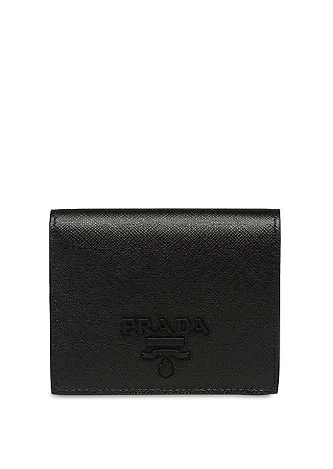 Prada Monocrome Leather French Wallet