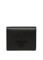 Prada Monocrome Leather French Wallet