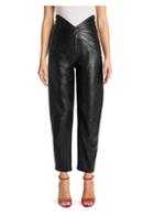 Attico Leather Butterfly Cropped Pants