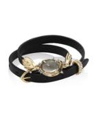 Alexis Bittar Elements Golden Array Adjustable Wrap Bracelet/choker