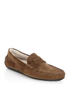 To Boot New York Norse Shearling-lined Suede Penny Loafers