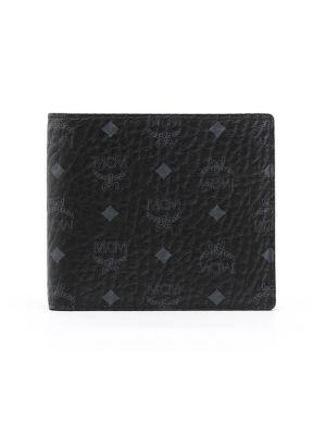 Mcm Claus Coated Canvas Wallet