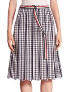 Thom Browne A-line Gingham Skirt