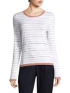 Peserico Lurex Stripe Long Sleeve Sweater