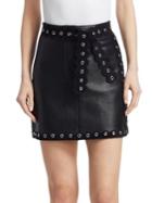 Maje Jarisco Studded Leather Skirt