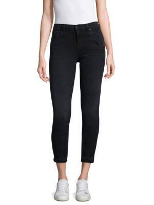 J Brand 835 Mid-rise Released-hem Distressed Cropped Jeans