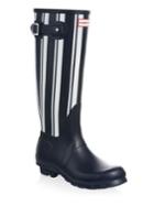 Hunter Striped Waterproof Rubber Rain Boots