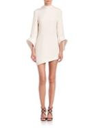 Brandon Maxwell Bell-sleeve Mini Dress