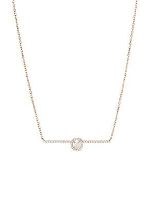Messika Glam'azone Diamond & 18k Pink Gold Pendant Necklace