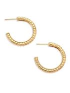 John Hardy Dot Small 18k Yellow Gold Hoop Earrings/0.8