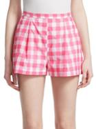 Mds Stripes Pleated Checked Shorts