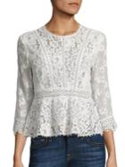 Rebecca Taylor Floral Lace Top