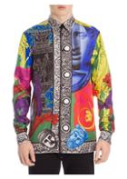 Versace Multicolor Baroque Silk Shirt