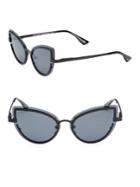 Le Specs Luxe Adulation Gray Cat Eye Sunglasses