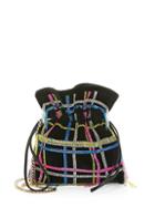 Les Petits Joueurs Trilly Disco Tartan Drawstring Crossbody Bag