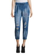 Bella Dahl Distressed Chambray Jogger Pants