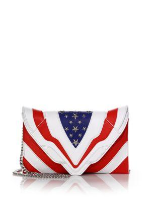 Elena Ghisellini Selina Medium Stars & Stripes Leather Shoulder Bag