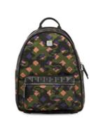 Mcm Dieter Munich Lion Camouflage Backpack