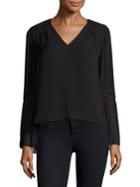 Ramy Brook Sonia Pleated Bell Sleeves Blouse