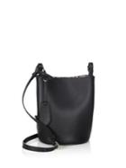 Burberry Small Leather & Haymarket Check Bucket Crossbody Bag