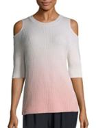 Zoe Jordan Dias Ombre Cold-shoulder Wool & Cashmere Sweater