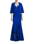 Alberto Makali Two-piece Sweetheart Gown & Cape