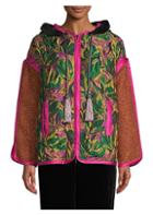 Etro Floral Faux Fur-trim Patchwork Hooded Jacket