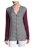 Joie Dane Gingham Button-front Top