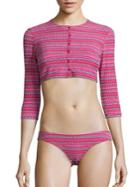 Lisa Marie Fernandez Genevieve Bikini Top, Bottom & Cardigan Set