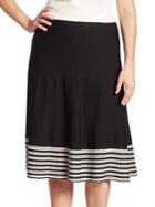 Stizzoli, Plus Size Striped Hem Skirt