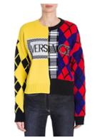 Versace Mix Tartan Logo Sweater