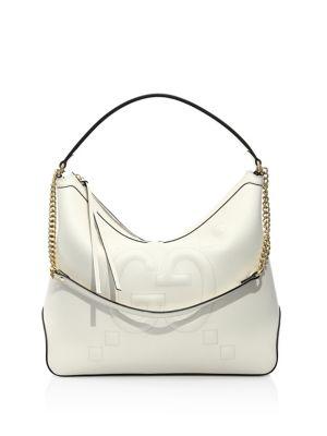 Gucci Gg-embossed Leather Hobo Bag